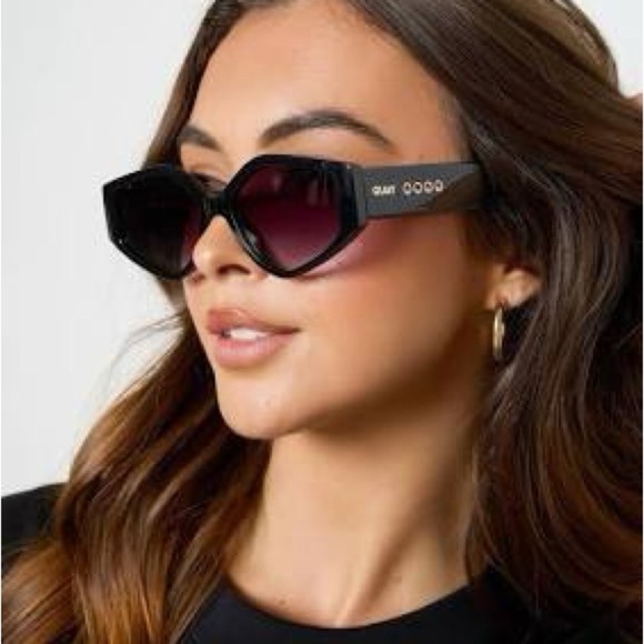 Quay Australia Black Cat-Eye Sunglasses - Picture 3 of 6